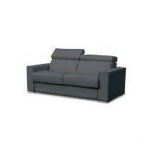 Canapé lit Andorra 3 places tissu ritz gris foncé 160 cm