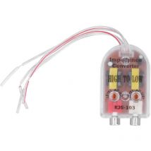 Convertisseur d'autoradio stéréo 12 v pour haut-parleur, amplificateur de ligne rca haut vers bas, adaptateur d'impédance audio