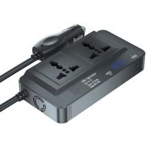 Tonchean - Convertisseur de voiture 200W avec 1 alimentation ca Convertisseur de voiture 12V à 220V Convertisseur de voiture Noir
