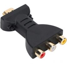 Rnemitery - Convertisseur vidéo Audio-HDMI vers rca Adaptateur hdmi à Av Rouge Blanc Jaune de synchronisation Audio et vidéo 1080P