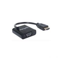 Cavo Convertitore hdmi a vga 30cm Nero - Manhattan