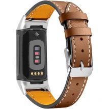 Choyclit - Convient aux bracelets de montre Fitbit Charge 5 pour femmes et hommes, bracelets de rechange en cuir souple réglables pour femmes,