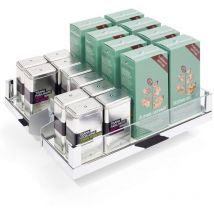 Convoy premio Einhängetablar mit Zubehörbox für Apothekerauszug, silbergrau/ grau