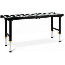 Table à Rouleaux, Convoyeur à Rouleaux, réglable en Hauteur, capacité de Charge 200kg, Longueur de Transport 180cm, Largeur de Transport 40cm, 12
