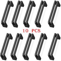 Coocheer - 10Pcs poignée meuble entraxe 96mm poignée porte cuisine noire poignee barre meuble poignee de cuisine noire pour Portes, Fenêtres,