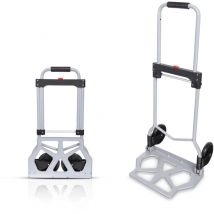 Coocheer - Carrello in alluminio, Carrello Portapacchi Pieghevole - manico telescopico extra lungo 100 cm, ideale per uso industriale e domestico,