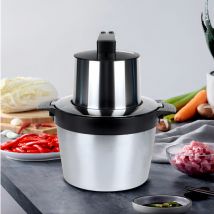 Hachoir Électrique en Acier Inox 1500W 6L Hachoir à Viande Amovible à Contre la Surchauffe avec Bol 4 Lames et Tampon en Plastique pour Viande