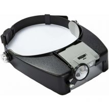 Lunettes Loupe Grossissante Helmet avec Éclairage LED - 1.5X - 10X Zoom - Casque Loupe Frontale Serre Tête avec Lumière pour Lecture, Bijoutier,