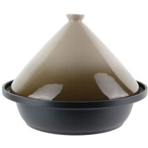Cook Concept Tajine Induzione Fusione Di Alluminio Rotonda 30 Cm, Vetroceramica Talpa Cucina Pirofila, Acciaio Inossidabile, Nero, 30.2 X 30.2 X 23 Cm