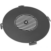 Stahl Grillplatte Mit Grillrost Zubehör Für Feuerschalen Ø 80 Cm - Cookking