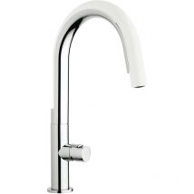 Mamoli - Miscelatore monocomando lavello cucina con doccetta in silicone colore bianco Cook 740800000J01 Cromo