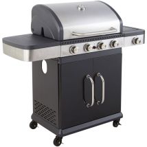 Cook'in Garden - Barbecue A Gas Fidgi 4 Con Termometro - 4 Bruciatori + Fornello Da 14,5kw