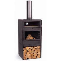 Cookking Terrassenofen "vento Plus" Mit Pizzaofen, Schwarz