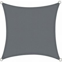 Aamunpa - Cool Area Quadratisches Sonnensegel, 2,5 x 2,5 m, wasserdicht, UV-Schutz, für Terrassen, Garten, Terrasse, Außenbereich, Balkon, Farbe: Grau