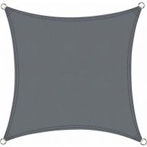 Aamunpa - Cool Area Voile d'ombrage carré 2.5x2.5m Imperméable Toile Ombrage uv Protection pour Patio Jardin, Terrasse,Extérieur, Balcon,Couleur Gris,