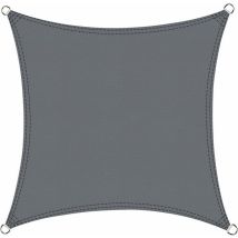 Cool Area Voile D'Ombrage Carré 2.5x2.5m Imperméable Toile Ombrage Uv Protection Pour Patio Jardin, Terrasse,extérieur, Balcon,couleur Gris,