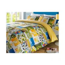 Cool Patchwork Bedding Summer Vibes Duvet Cover Set by Bedding - Single - Multicoloured