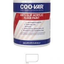 Coo-var - CooVar Anti Slip Acrylic Floor Paint - White - 2.5 Litre