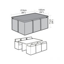 Coperchio di protezione per mobili da giardino cubo rettangolare