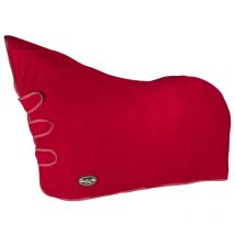Amahorse - Coperta in pile anti-peeling a collo alto modello Yukon più con chiusure anteriori a strappo: 135 cm, Bordeaux