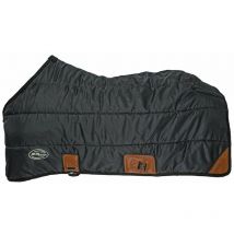 Protech - Coperta da box per cavalli taglio americano imbottita 350g modello Austin : 150 cm, Nero