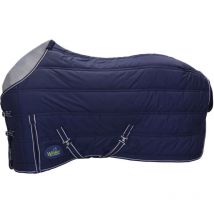 Coperta da box imbottita 350g con cinghie e copricoda: 165 cm, Blu