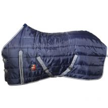 3stars - Coperta da box trapuntato imbottita 300g con chiusura anteriore e copricoda: 135 cm, Blu