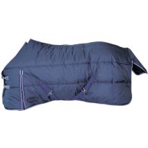 Amahorse - Coperta da box antistrappo traspirante imbottitura 400g e tessuto esterno 420 denari: 155 cm, Blu navy