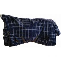 Coperta da paddock impermeabile con collo alto imbottita 300 g in tessuto anti strappo modello Aberdeen: 115 cm, Blu navy