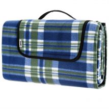 Coperta da picnic impermeabile termoisolante lavabile 1-6 persone giochi bimbi outdoor mare 200x200cm, Karo/Blau (de) - Detex