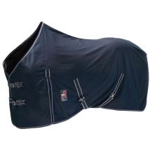 3stars - Coperta foderata in cotone con tessuto esterno resistente in poliestere con spacchi laterali e cinghie elastiche: 145 cm, blu