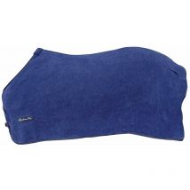Amahorse - Coperta in pile anti peeling con chiusure anteriori regolabili: 135 cm, Blu navy