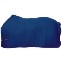 Coperta in pile con chiusura sul petto e rinforzo antifiaccatura sul garrese: 145 cm, Blu navy