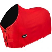 Amahorse - Coperta in pile con chiusura sul petto e rinforzo antifiaccatura sul garrese: 105 cm, Rosso