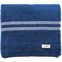 Coperta lavorata a maglia 140x190 cm 340GR tinto in filo blu navy El Ganso