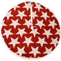 Coperta para árbol de Navidad de poliéster con estrellas L 1.2 Ø 100 cm