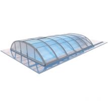 Altanka - Copertura Horizon per le piscine 6,20x3 m - BAS87, BAS787 - Policarbonato alveolare da 8 mm - Colore Grigio RAL7037 - ECO227