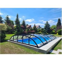 Altanka - Copertura per la piscina Horizon - 8,61x4,20 m - Policarbonato compatto da 3 mm - Colore Antracite RAL7016 - ECO204