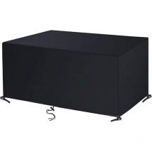 L&h-cfcahl - Copertura per Mobili da Giardino 140x90x60cm 420D Oxford Nero Copertura per Mobili da Esterno Copertura Mobili da Giardino Impermeabile