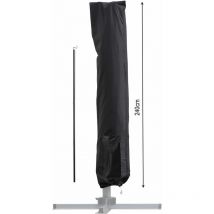 Copertura per Parasole 240x55cm Nero sospesi Ombrelloni con asta di montaggio per ombrelli fino a 350x350cm