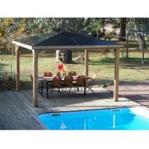 Foresta - copertura per piscina 14,36 m² in legno trattato - thb 3535.0 - habrita