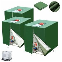Ulisem - Copertura per serbatoio ibc da 1000 litri, copertura per serbatoio dell'acqua 420D da 3 pezzi, copertura per mobili da giardino anti-UV e