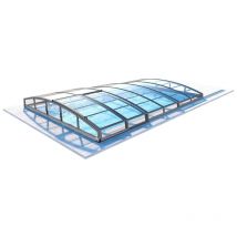 Altanka - Copertura Skyline per le piscine 6,20x3 m - BAS87, BAS787 - Policarbonato compatto da 3 mm - Colore Grigio RAL7037 - ECO324