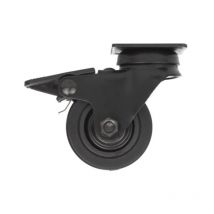Cime - copia de Rueda con freno novo d. 50 mm negra con placa giratoria, h. 72 mm