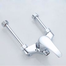 Copper Electric Water Heater U-shaped Mixing Valve Hot And Cold Faucet Accessories Switch Stainless Steel Universal Exposed Shower Faucet