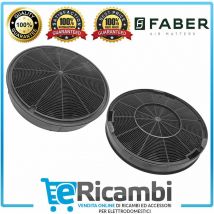 Coppia 2 Filtri A Carboni Attivi Antiodore Per Cappa Faber Diametro 19,5cm H. 3 Cm