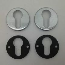 Bocchette Yale Collo Basso – Cromo Satinato – Diametro 45mm, Spessore 7mm – Reguitti