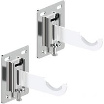 MB - Coppia di Fissaggi per radiatore tubolare con regolazione verticale - Ideali per pareti a cartongesso e muro standard - per 4 Colonne