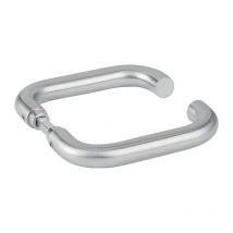 Coppia di maniglie a leva per porte in vetro 1801 basic 01 va U-Form 4-KT.8mm Hermat