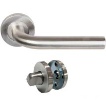 Coppia di Maniglie Klose Besser con Rosette, modello "Elsa" a l, in acciaio inox 304 +1 Coppia di coccarde di condanna
